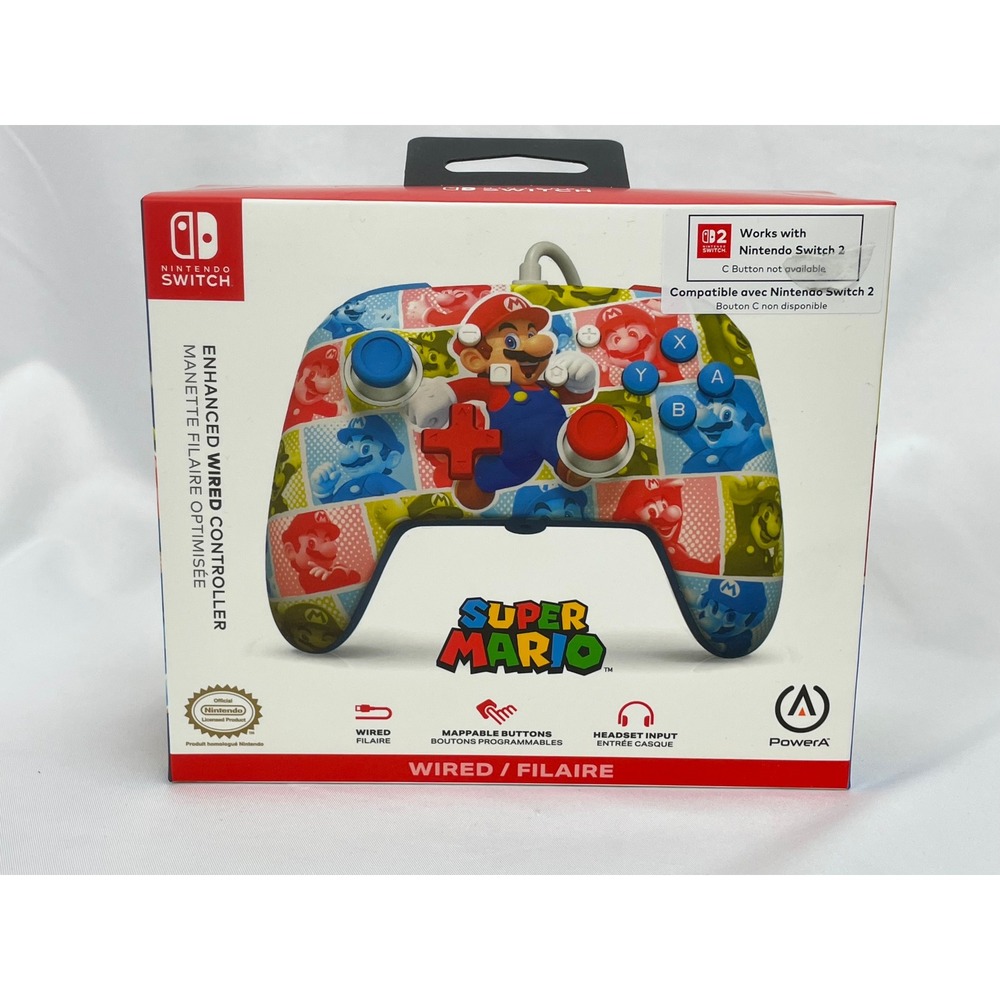 Nintendo Switch Super Mario Bros Enhanced Wired Controller PowerA